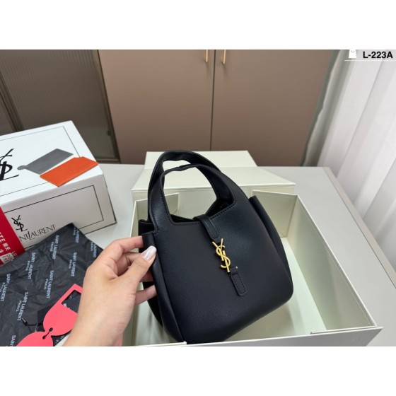 YSL Small Bucket Bag with Cassandre Logo